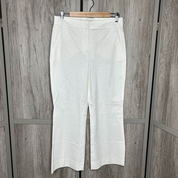 J Crew Hayden Pants Ivory Flare Pockets Size 6 NWT - Picture 1 of 6